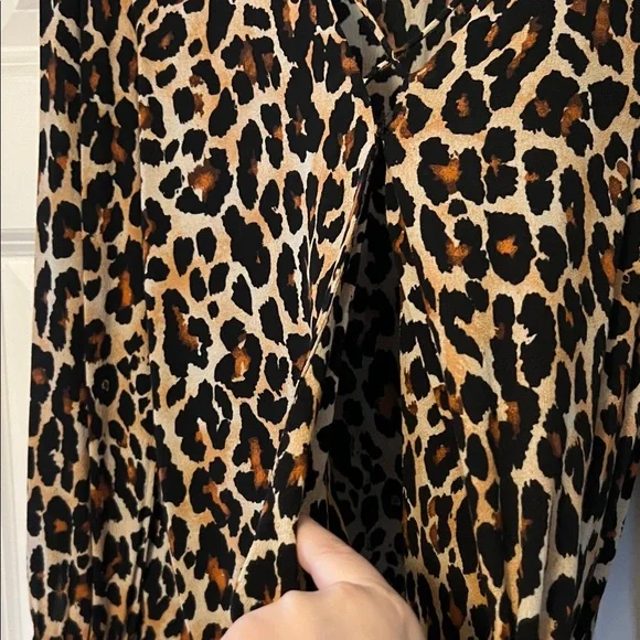 Band of Gypsies Animal Print Flared Sleeve Blouse - Picture 4 of 6